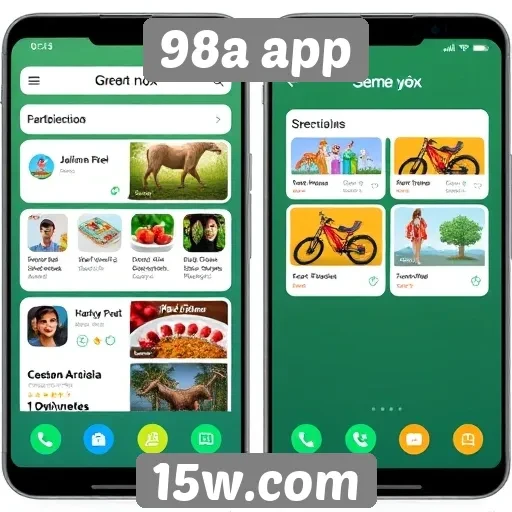 Mudanças recentes na interface do 98a app